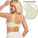 PRETTYWELL Wireless Bras for Women Molded Cup Comfort Push up Bra Mesh Seamless Full Coverage No Underwire Bra A to D Cup (M)