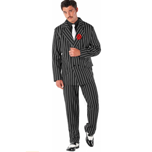 Morph 1920s Mens Gangster Costume, Roaring 20s Mobster Outfit for Men, Vintage Style Party Attire, L