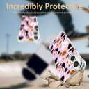 2 x Halloween Phone Case for iPhone 16,Pink Cartoon Ghost Pattern Cover Soft Bumper Protective Cute Boys Girls Phone Case for iPhone 16