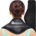 Neck Ice Pack Wrap, RelaxCoo Reusable Gel Ice Pack for Neck Shoulders, Cold Compress Therapy for Pain Relief, Injuries, Swelling, Bruises, Sprains, Inflammation and Cervical Surgery Recovery