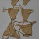 Closecret Cotton G-string, Women Panties Simple Thongs Lightweight Multi-Pack G-string&T-back (XX-Small-X-Small)