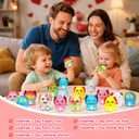 BLSFXROE 24 Pack Axolotl Squeeze Toys,Soft Stress Relief Fidget Toys with Cards & Bags,Party Favors Soft Stress Relief Toys For Kids Boys Girls (Red)