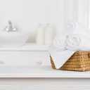 12 Pack White 100% Cotton Bath Towels, 20x40 Inches, Lightweight, Quick Drying, Commercial Grade, Gym, Salon, Spa & Hair