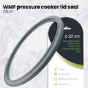 Pot Gasket Compatible with WMF Pressure Cooker Plus | Adaptable Replacement Silicone Sealing Ring, Silicone, 22 cm / 8.66in inner Diameter