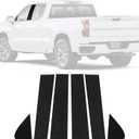 FZJDSD Black Pillar Posts Window Trim Stickers 6Pcs Gloss Black Compatible with Chevy Silverado GMC Sierra 1500 2019-2022,Door Window Pillar Posts Molding Cover Trim Stickers Anti Scratch