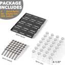 SpaceAid Spice Drawer Organizer with 28 Spice Jars, 386 Spice Labels, 4 Tier Seasoning Rack Tray Insert for Kitchen Drawers, 13" Wide x 17.5" Deep