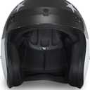 Daytona Helmets 3/4 Shell Open Face Motorcycle Helmet - DOT Approved, Lightweight & Comfortable, Vintage Design for Scooter, Cruiser & Street Bikes - Adjustable Fit, Enhanced Ventilation & Clear Visor (Black, S)