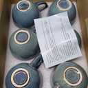 AmorArc 12oz Coffee Mugs, Ceramic Coffee Mugs set of 6 for Man, Woman, Dad, Mom, Modern Coffee Mugs with handle for Latte/Cappuccino/Milk/Cocoa. Dishwasher&Microwave Safe, Ceylon Blue