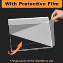 12 Pcs Acrylic Sign Holder 11 x 8.5, Horizontal Wall Mount Sign Holders with Adhesive, Clear Plastic Frames Paper Display Sign Holders for Office, Home, Store, Restaurant - No Drilling
