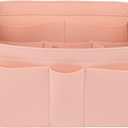 ZTUJO Purse Organizer Insert, Felt Bag Organizer For Handbag Purse Organizer,13 Colors, 6 Size (Slender Medium, Brush Pink) (SM)