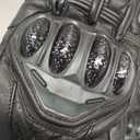 J.A.G. Leather Motorcycle Gloves for Men - Carbon Fiber Knuckle Protection, Motorbike Powersports, Dirt Bike, Touchscreen Gloves for Men and Women, Guantes para Moto.