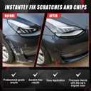 Touch Up Paint for Cars (Stealth Grey PN01), Compatible with Tesla Model Y/3/X/S, 0.4 fl oz Color Accurate 2-in-1 Car Paint Scratch Repair Pen, Easy to Use, Fast-Drying, Long-Lasting