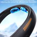 Portable Neck Fan - Rechargeable Personal Fan with Neck Support, 5-Speed Quiet Lightweight Long Lasting Neck Fan, Fathers Day, Mothers Day Gifts, Full Surround Cooling for Travel, Hot Flashes