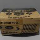 Roll Label Dispenser for Sticker Labels | Thick Durable Acrylic Sticker Roll Holder with Anti-Slip Feet and Spacer Springs
