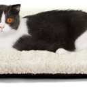 Self Warming Cat Bed Self Heating Cat Dog Mat 24 x 18 inch Extra Warm Thermal Pet Pad for Indoor Outdoor Pets with Removable Cover Non-Slip Bottom Washable Non Electric (Beige)