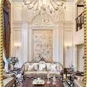 Oval Mirror for Wall, 20x36 Inch Gold Oval Bathroom Mirror, Antigue Gold Vanity Mirrors, Metal Floral Frame Mirror for Bedroom Living Room Hallway, Hangs Horizontally or Vertically