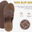 COFACE Flip Flops for Women with Comfortable Arch Support Ladies Fashion Lightweight Wedge Flip Flops Summer Soft Cushion Platform Thong Sandals for Beach