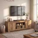 VASAGLE TV Stand with Storage, Farmhouse Entertainment Center for 80'' TV, 70"L