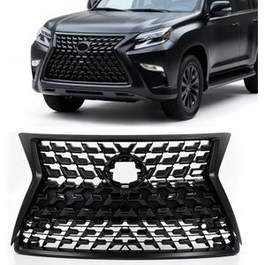 LLUX Black GX460 Grille Assembly Compatible with 2014-2021 Lexus GX460 Upper Radiator Grille Lower Bumper Grille Set