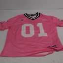 Floerns Women's Camo Print Team Sports T Shirts V Neck Basketball Jersey Tee Shirts, Pastel Pink,  XS