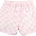 RUGGEDBUTTS Boys UPF50+ Sun Protection Gingham Swim Trunks (Pink, S)