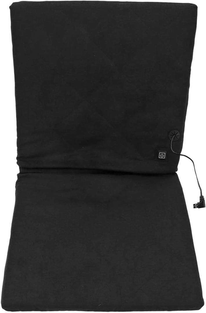 Heated Seat Cushion, Waterproof, Portable and Foldable Heating Seat Pad, Seats Heated Cover Pads with Backrest for Camping Fishing Hunting(Black)