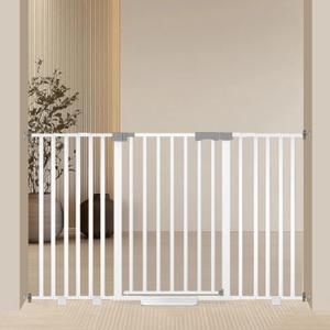 Extra Wide Baby Gate Fits 30-63 Inch Wide Opening, Toddler Pet Gate for Stairs Doorways Hallways Indoor, Walk Thru Large Long Dog Gates Pressure Mounted Black