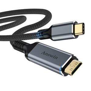 USB C to Mini HDMI Cable 3FT (NOT HDMI), 4K@30Hz/2K@60Hz/1080P Type-C to Mini HDMI for MacBook, iPad Pro, iPhone 15 Series, Galaxy S23, Steam Deck, ROG Ally, Laptop to Portable Monitor Cable (3ft c to mini hdmi 4k)