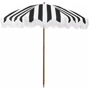 Rayjee 6.5FT Outdoor Patio Umbrella with Fringe, Boho Beach Umbrella | UV Protection | Tilt & Adjustable Height | Portable 2-Piece Aluminum Pole | Perfect for Pool, Garden, Party & Beach