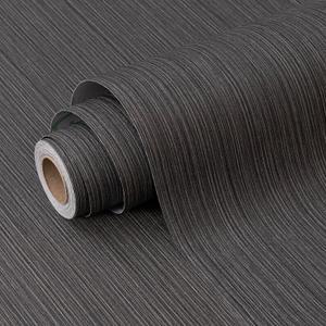 FUKU MON Dark Gray Vinyl/PVC Grasscloth Textured Wallpaper 24" X 394" Fabric Contact Wall Paper Linen Peel and Stick Self Adhesive for Walls Cabinets Bedroom Counter Top Liners Fireplace