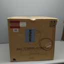 Kante 18 Inch Round Concrete Planter, Large Outdoor Indoor Plant Pot with Drainage, Smooth Black Finish with Painted Interior, for Flowers, Trees, Shrubs