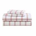 Eddie Bauer - Flannel Sheets Twin Size, Anti-Pilling & Wrinkle Resistant Cotton, Touchably Soft for All-Season Comfort - Bed Sheets with Matching Pillowcase & Fitted Sheet (Westridge Plaid Orange)