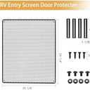 HUAALIUCHE Premium RV Entry Screen Door Grille, RV Screen Door Protector, Protector Guard for RV, Camper,Measures24-1/4 (L) x 20-1/4" (W). Enhanced Screen Protection- Black