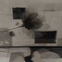 Large Framed Neutral Abstract Floral Wall Art, Set of 2 Black and Beige Modern Canvas Prints Paintings Artwork for Walls, Minimalist Pictures for Living Room, Dining Room, Bedroom Wall Decor 24x36 In