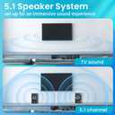 Acoustic Audio AA5172 700W Bluetooth Home Theater 5.1 Speaker System with FM Tuner, USB, SD Card, Remote Control, Powered Sub (6 Speakers, 5.1 Channels, Black with Gray)
