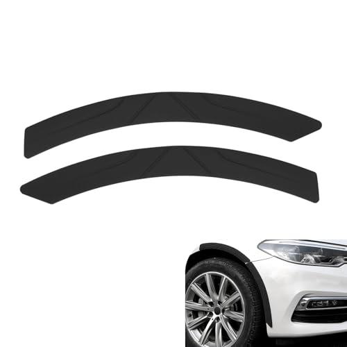 Zosgrew 2PCS Car Wheel Tire Eyebrow Strips, Silicone Anti Fender Potector, Universal Fender Flare Arch Lip Trim Strips, Self Adhesive Body Edge Protector, for Most Cars (Black)