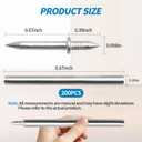 200PCS Double-Head Skirting Thread Nail, Invisible Screws & Specific Sleeve Tool, Hidden Nails for Trim, Double Sided Nails for Seamless Skirting Thread with Solid Wood Baseboard