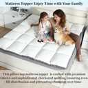Rainmr Shredded Memory Foam Pillow Top Mattress Topper, 2000GSM Plush Bed Pad for Back Pain Relief, Soft Mattress Topper Twin Size