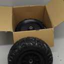 2Pack 29CM/11.4'' EVA Soft Compound Tire for Power Wheels Ride on Car Alligator Tires Upgrade,Off-Road Tires Front/Rear Wheels for Ride on Toys Car/SUV/Jeep/UTV Replacement Parts,Black,Bearing