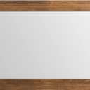 YOSHOOT Rustic Wooden Framed Wall Mirror, Natural Wood Bathroom Vanity Mirror for Farmhouse Decor, Vertical or Horizontal Hanging