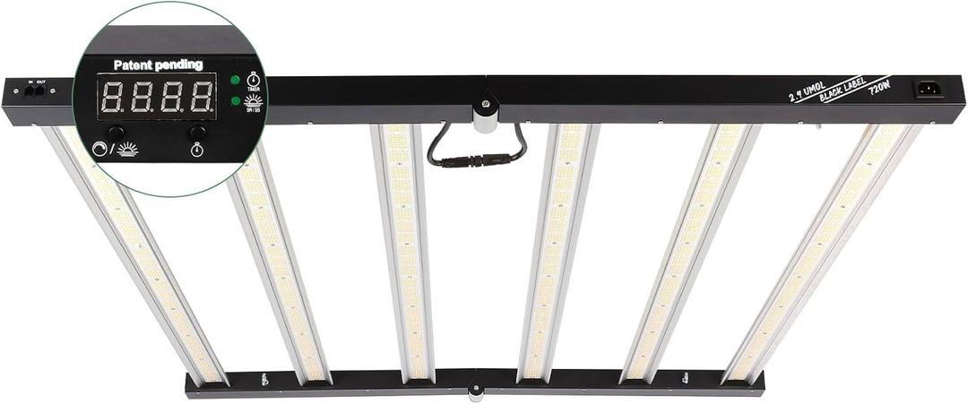 Grow Light, Lucius Full Spectrum Dimmable LED Grow Light with LM281B Diodes, 720W Daisy Chain Plant Growing Lamps for Seed Starting, Seedlings, Veg, Bloom in 4x4