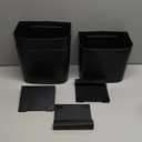 Naisu 3 Pack 1.12 Gallon Kitchen Garbage Bin for Counter Top or Under Sink, Stick on the WallHanging Small Trash Can with lid for Cupboard/Bathroom/Bedroom/Office(Black)