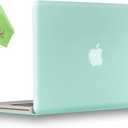 Smooth Soft-Touch Matte Hard Shell Case Cover Compatible with MacBook Pro 15 inch with CD-ROM (Non-Retina) (Model A1286) + Microfibre Cleaning Cloth, Green