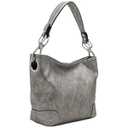 Hobo Shoulder Bag with Big Snap Hook Hardware 