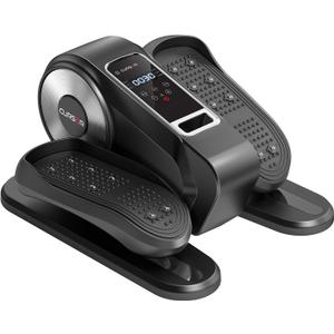 Under Desk Elliptical Machine, Electric Seated Pedal Exerciser, Mini Ellipse Leg Exerciser with Remoter, 12 Level Speeds, Forward & Reverse Direction, Manual & Auto Mode for Home Office (Black)