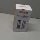 CIRCLE JOY Electric Salt and Pepper Grinder Set Stainless Steel Rechargeable Salt and Pepper Grinder Set, Variable Grinding Speed, External Adjustable Coarseness, Storage Base, White LED Light, Silver