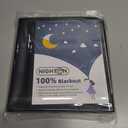 NIGHTON Portable Blackout Curtains 60"59", Strong Hook and Loop Tape Strips with Adhesive, Cuttable Blackout Window Cover, 100% Black Out Material Blinds for Baby Nursery or Travel - Black