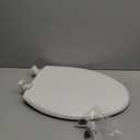 Bemis 7300SLEC Slow Close Toilet Seat, Easy Clean Hinges and Durable Plastic Seat, Made in USA, Elongated, White