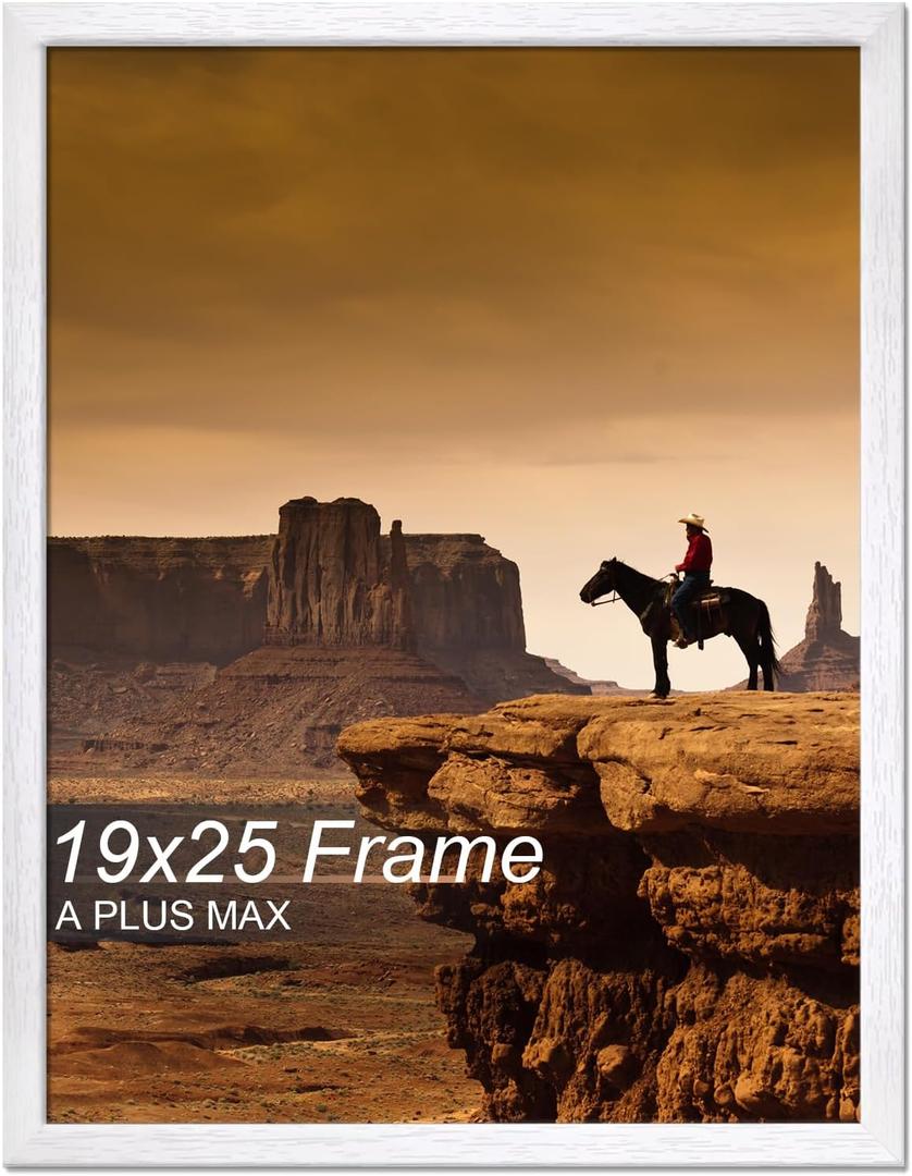 A PLUS MAX 19x25 Picture Frame White Light Weight Wall Mount