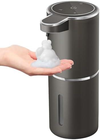 Gotofine Automatic Foaming Soap Dispenser,4-Level Adjustable Foam, Wall Mount, USB Rechargeable,12.8oz/ 380ml,Touchless Hand & Dish Soap Dispenser for Bathroom, Kitchen,Hotel, Restaurant